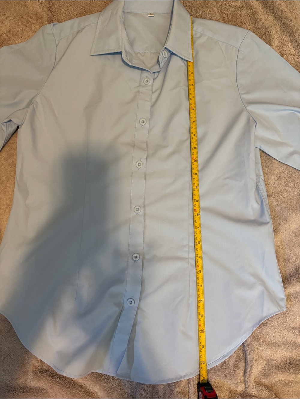 Classic Light Blue Women's Dress Shirt - Long Sleeve - Size M - Picture 7 of 8